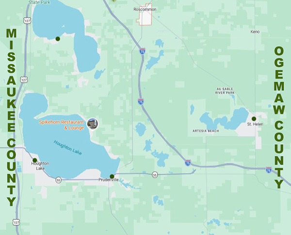 map of area of clare and gladwin county Image